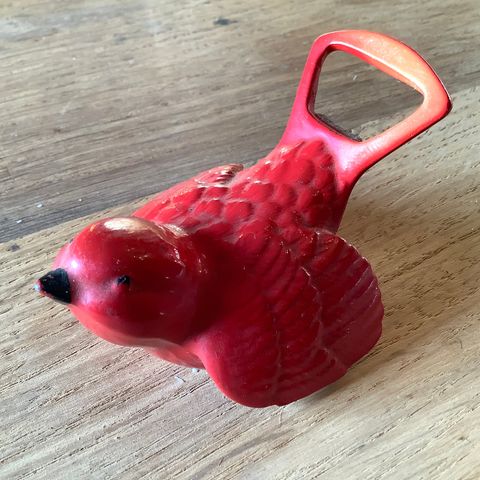 Rød fugl Opptrekker Made in West Germany