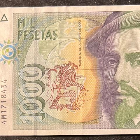 SPANIA. 1992. 1000 pesetas.  P-163. EF