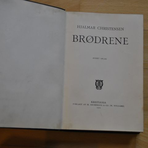 Brødrene . Hjalmar  Christensen. Utgitt 1912