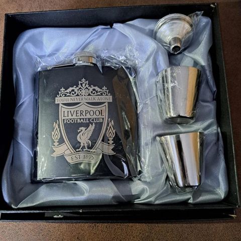 Liverpool fc lommelerke med shotglass