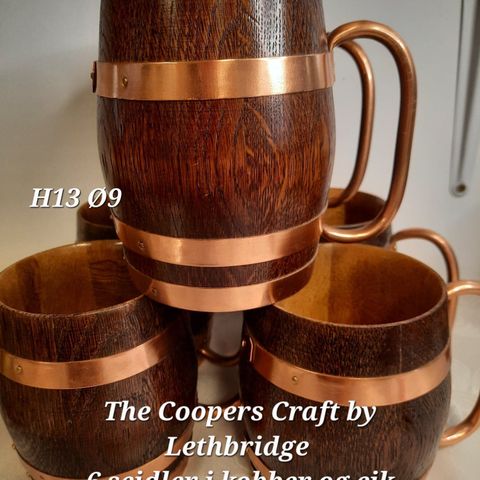 The Coopers Craft by Lethridge 6 seidler i eik og kobber