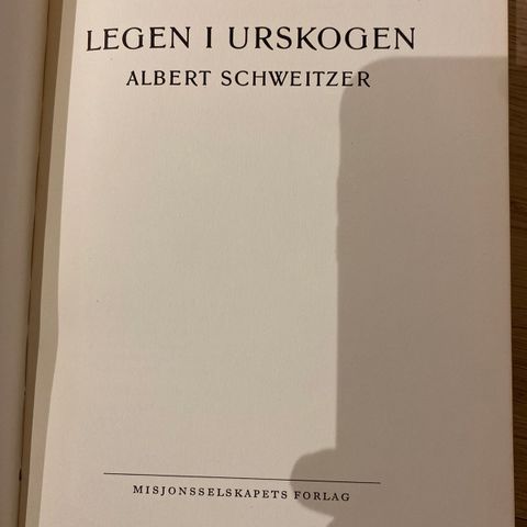 Legen i urskogen. Albert Schweitzer