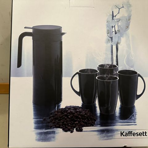 Kaffekanne med 4 kopper