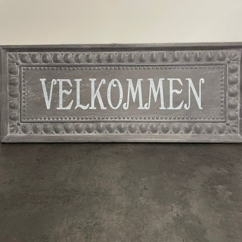 Velkommen skilt/veggdekor