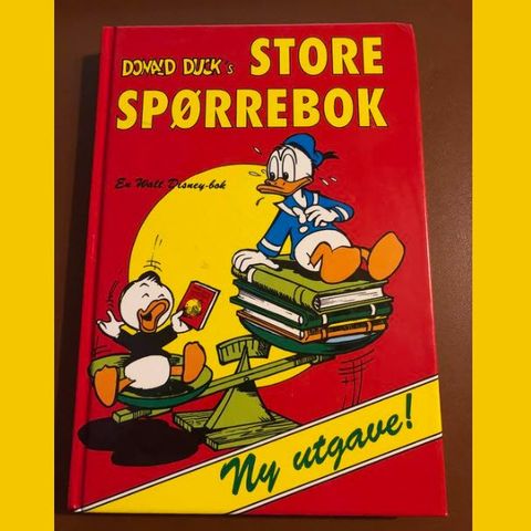 Donald Store Spørrebok - Ny utgave 1994 - Pen bok uten skriverier