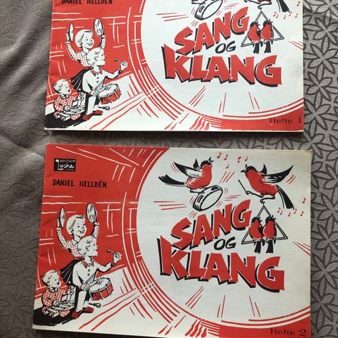 Sang og klang - 2 retro  notehefter 1963 - Barn - begge for 90,-