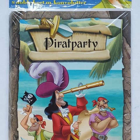 12 Nye Disney Peter Pan Invitasjoner Piratparty Kaptein Krok