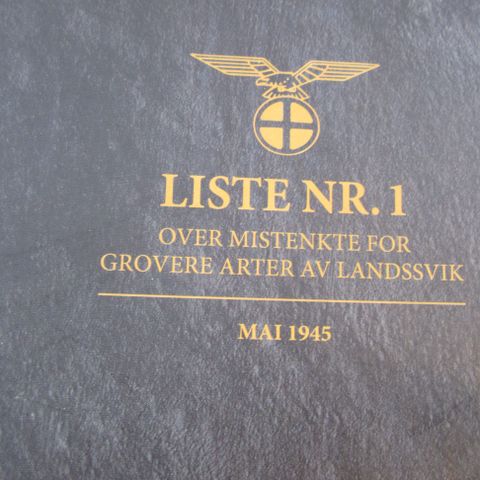 Liste nr. 1 over mistenkte for grovere arter av landssvik, Mai 1945