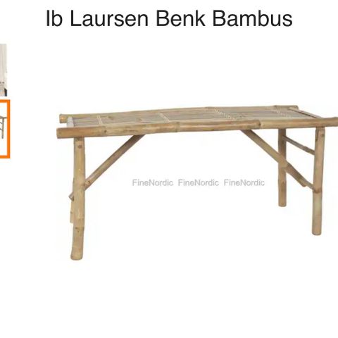 Benk i bambus (ny)