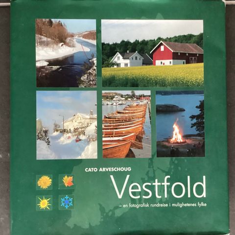 1 stor, meget flott bok «VESTFOLD EN FOTOGRAFISK RUNDREISE I MULIGHETENES FYLKE»