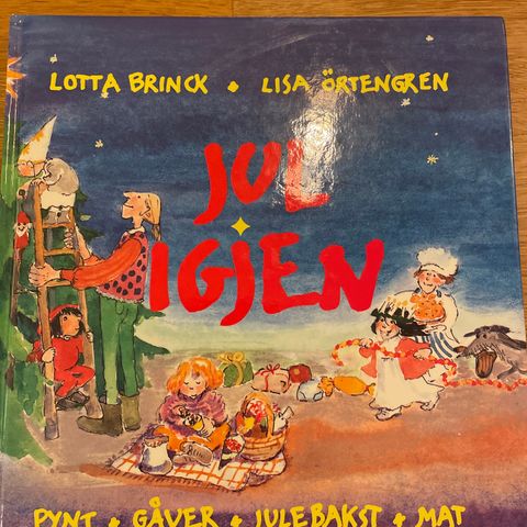 "Jul igjen" bok om pynt, gaver, julebakst, mat, dufter, sanger, knask og leker