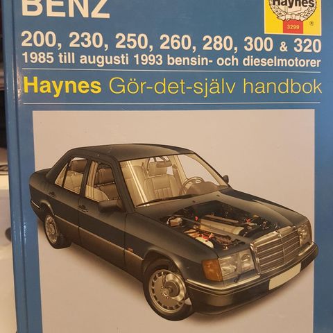 Mercedes Benz w 124 verstedbok, svensk tekst.