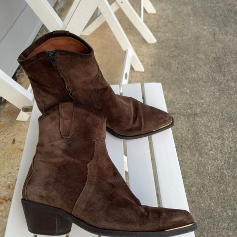 billi bi Copenhagen boots i brunt skinn str. 38