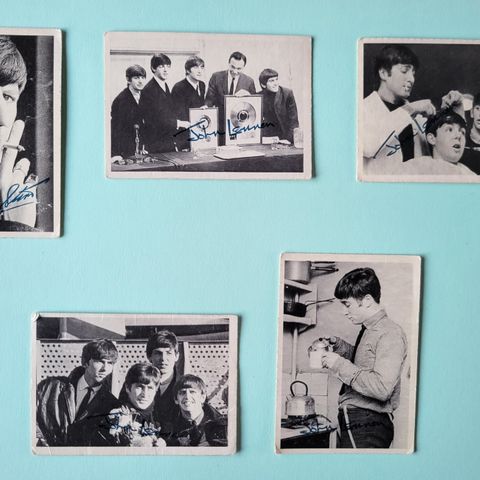 The BEATLES, samlekort fra ca 1965, serie 2, sort/hvitt