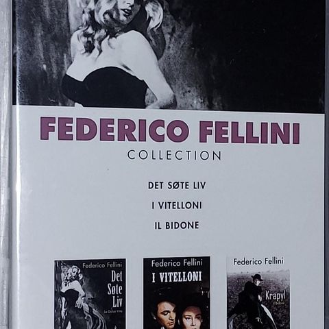 3 DVD.FEDERICO FELLINI COLLECTION.UÅPNET.