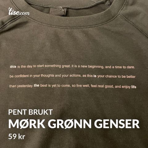 MØRK GRØNN GENSER