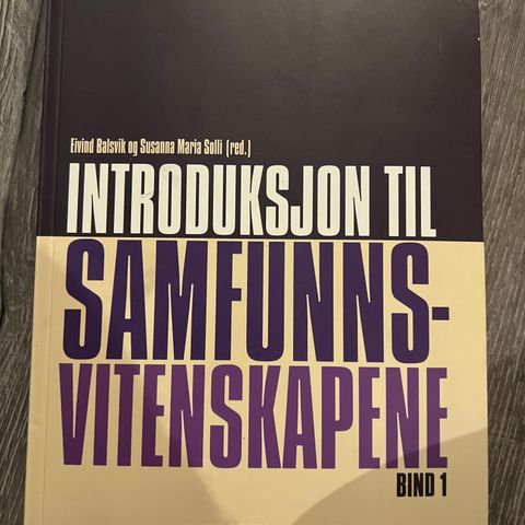 Inteoduksjon til samfunnsvitenskapene bind1