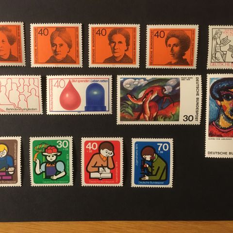 Frimerker VEST-TYSKLAND 1974 I Postfriske MNH