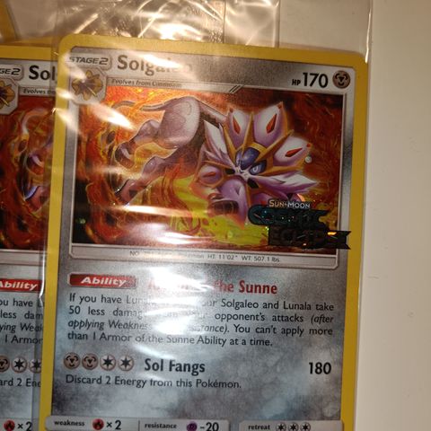 Solgaleo Cosmic Eclipse stamped promo Pokemon Kort