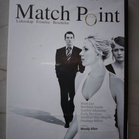 Dvd. Match Point. Thriller/Romantikk. Norsk tekst. Ny i plast.