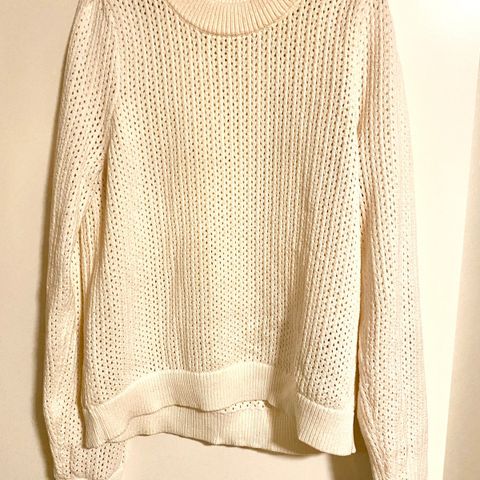 2NDDAY hvit strikket genser i 100% bomull