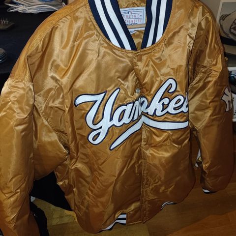 NY Yankees offisiell MLB-jakke, gull