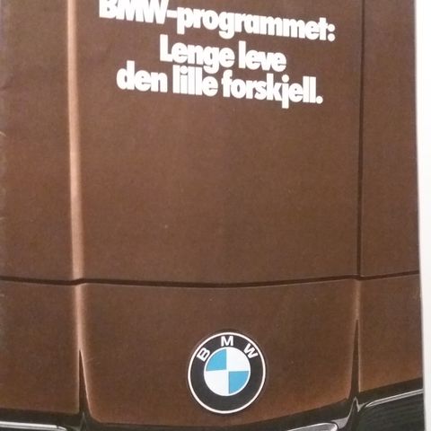 1978 BMW Modellprogram -brosjyre.