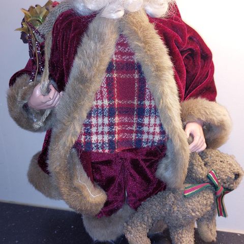 Nisse med sekk og bamse   (44 cm)