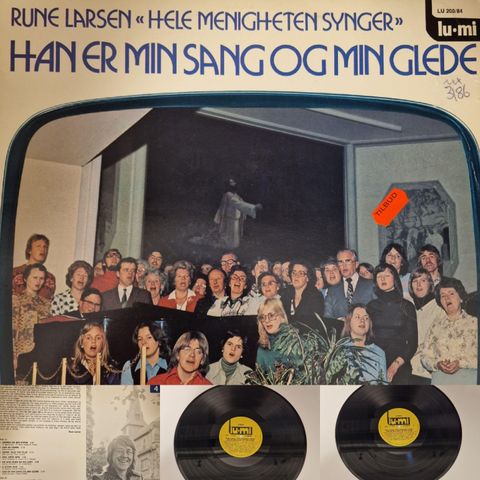 VINTAGE/RETRO LP-VINYL "RUNE LARSEN "HELE MENIGHETEN SYNGER "