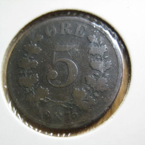 5 Øre 1875 Oscar II