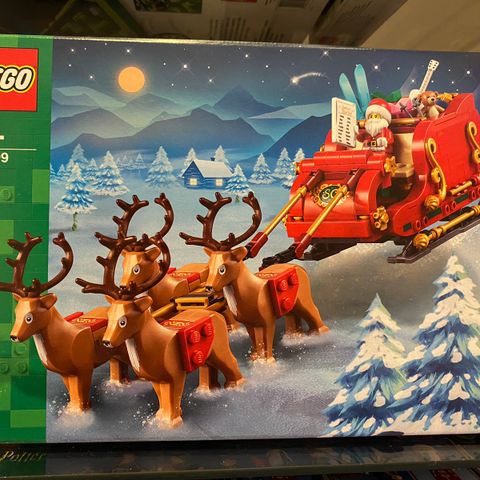 Ny LEGO 40499 Santa's Sleigh (Julenissens Slede）