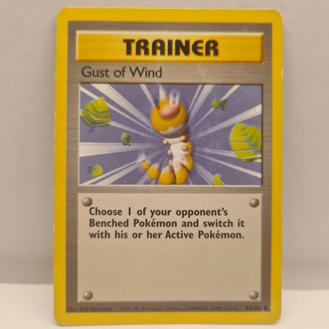 Trainer Gust of Wind 93/102 - 1999 Base Set - Pokemon Kort
