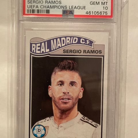 Sergio Ramos PSA 10 Real Madrid Topps Living 2021 kort