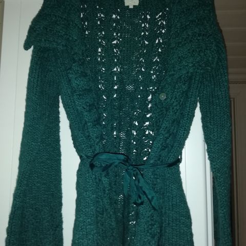 Noa Noa (NoaNoa) grønn strikket jakke i bomull