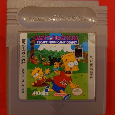 Bart simpsons, escape from camp deadly til Nintendo gameboy.