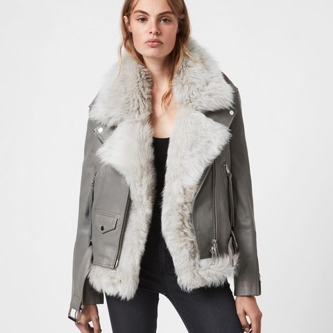 All saints 4in1 biker shearling jakke størrelse UK 10, EU38.