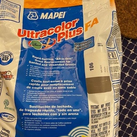 Topp kvalitet - Mapei fuge Valnøtt farge  4.54 kg pose - ikke åpnet, fra USA