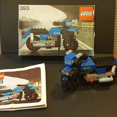 Lego sett nr 393. Norton 850 Commando motorsykkel