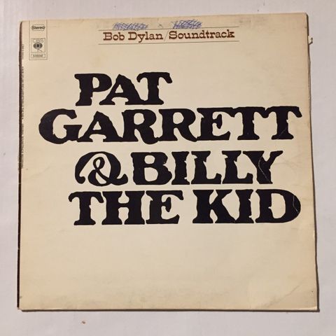 BOB DYLAN / PAT GARRETT & BILLY THE KID - SOUNDTRACK - VINYL LP