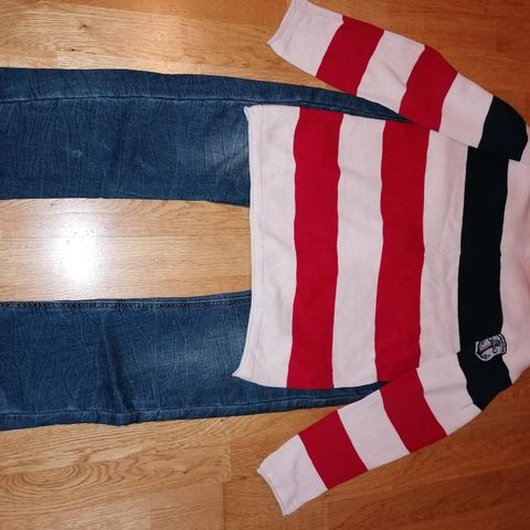 Genser og jeans str 164