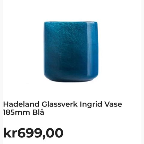 hadeland Ingrid blå vase