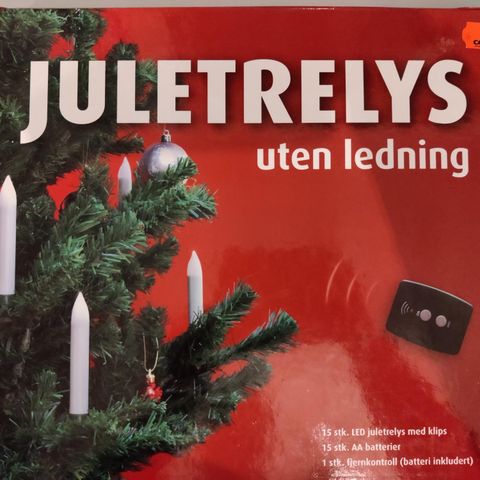 Juletrelys uten ledning - med fjernkontroll.