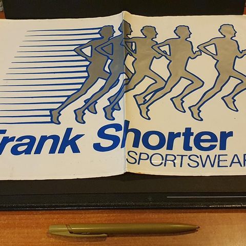 Klistremerker av Lewis,  G sport,  Intersport, Frank Shorter m.m