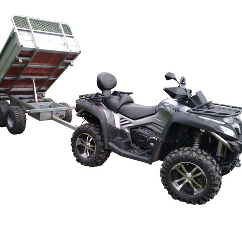 OXEN-XL ATV-henger med elektrisk tipp og strølem. FRITT LEVERT!