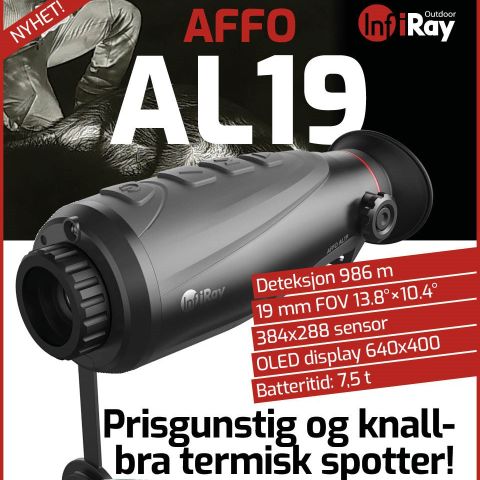 LAGERTØMMING - SPAR 5000,-! INFIRAY AFFO AL19 TERMISK SPOTTER. 19MM/384 SENSOR