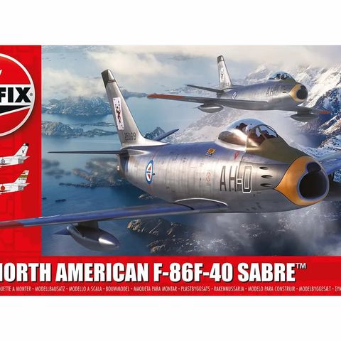 Airfix byggesett 1/48 North American F-86F-40 Sabre (norsk utgave)