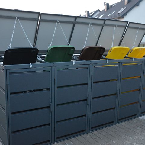 Moderne Søppelskur/Søppelhus/Avfallshus/Søppelstativ/Søppeldunk + gratis frakt