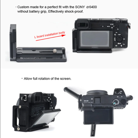 L bracket for Sony a6400 a6600/Arcaswiss Compatible