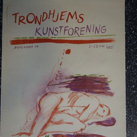 Litografi - Plakat Trondhjems kunstforening