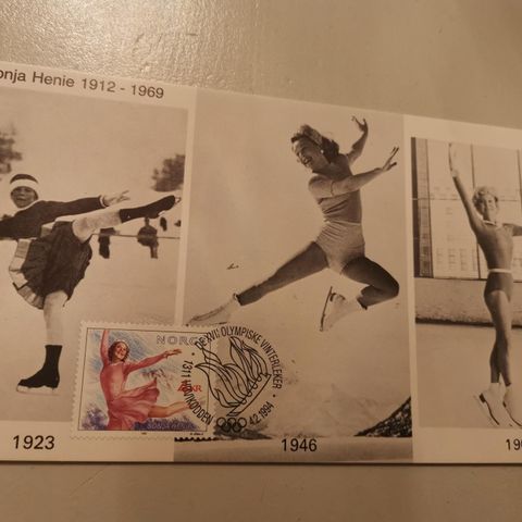 Kr 4 POSTKORT SONJA HENIE 1994